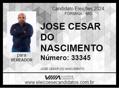 Candidato PASTOR CESAR 2024 - FORMIGA - Eleições