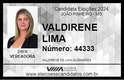 Candidato VALDIRENE LIMA 2024 - JOÃO PINHEIRO - Eleições