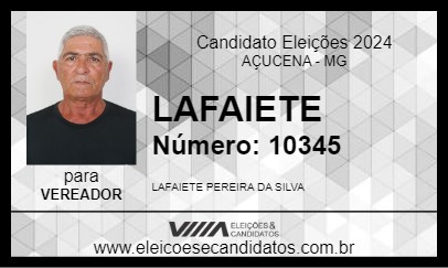 Candidato LAFAIETE 2024 - AÇUCENA - Eleições