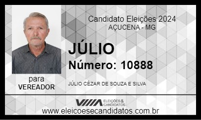 Candidato JÚLIO 2024 - AÇUCENA - Eleições