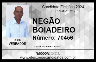 Candidato NEGÃO BOIADEIRO 2024 - ESPINOSA - Eleições