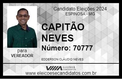 Candidato CAPITÃO NEVES 2024 - ESPINOSA - Eleições