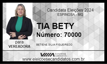 Candidato TIA BETY 2024 - ESPINOSA - Eleições