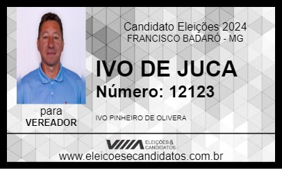 Candidato IVO DE JUCA 2024 - FRANCISCO BADARÓ - Eleições