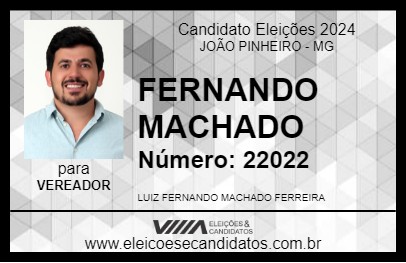 Candidato FERNANDO MACHADO 2024 - JOÃO PINHEIRO - Eleições