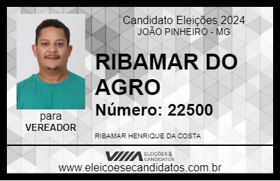 Candidato RIBAMAR DO AGRO 2024 - JOÃO PINHEIRO - Eleições