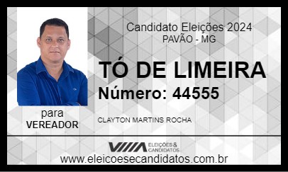 Candidato TÓ DE LIMEIRA 2024 - PAVÃO - Eleições