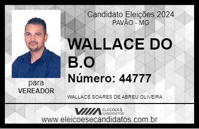 Candidato WALLACE DO B.O 2024 - PAVÃO - Eleições