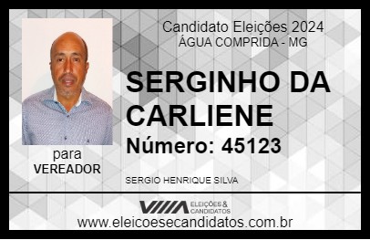 Candidato SERGINHO DA CARLIENE 2024 - ÁGUA COMPRIDA - Eleições