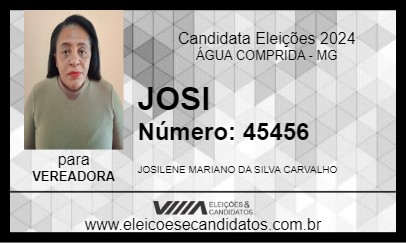 Candidato JOSI 2024 - ÁGUA COMPRIDA - Eleições