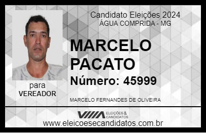 Candidato MARCELO PACATO 2024 - ÁGUA COMPRIDA - Eleições