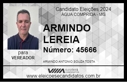 Candidato ARMINDO LEREIA 2024 - ÁGUA COMPRIDA - Eleições