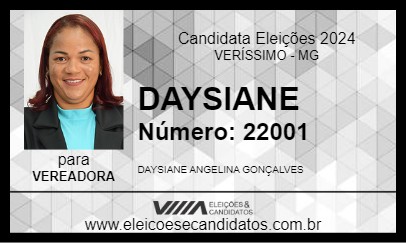 Candidato DAYSIANE 2024 - VERÍSSIMO - Eleições