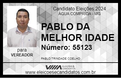 Candidato PABLO DA MELHOR IDADE 2024 - ÁGUA COMPRIDA - Eleições