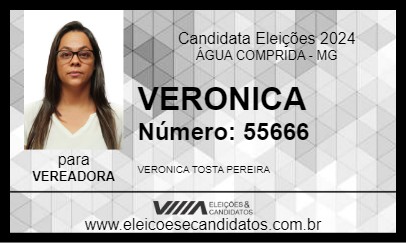 Candidato VERONICA 2024 - ÁGUA COMPRIDA - Eleições