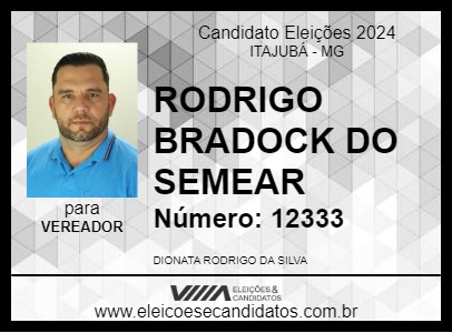 Candidato RODRIGO BRADOCK DO SEMEAR 2024 - ITAJUBÁ - Eleições