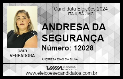 Candidato ANDRESA DA SEGURANÇA 2024 - ITAJUBÁ - Eleições