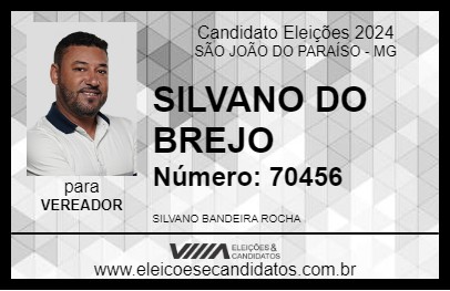 Candidato SILVANO DO BREJO 2024 - SÃO JOÃO DO PARAÍSO - Eleições