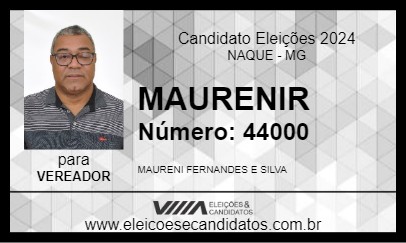 Candidato MAURENIR 2024 - NAQUE - Eleições