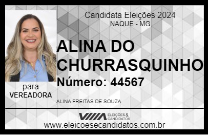 Candidato ALINA DO CHURRASQUINHO 2024 - NAQUE - Eleições