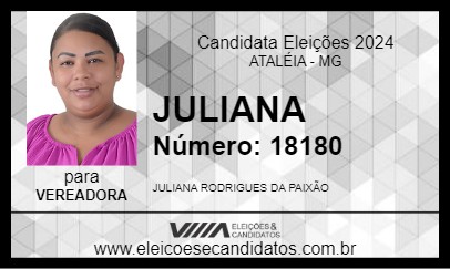 Candidato JULIANA 2024 - ATALÉIA - Eleições