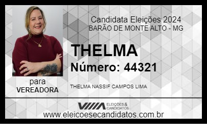 Candidato THELMA 2024 - BARÃO DE MONTE ALTO - Eleições