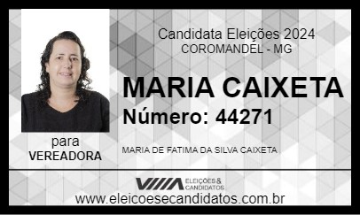 Candidato MARIA CAIXETA 2024 - COROMANDEL - Eleições