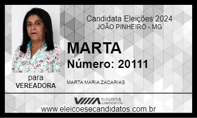 Candidato MARTA 2024 - JOÃO PINHEIRO - Eleições