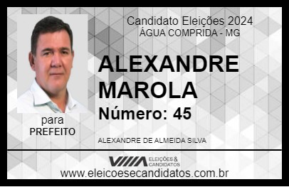 Candidato ALEXANDRE MAROLA 2024 - ÁGUA COMPRIDA - Eleições