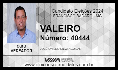 Candidato VALEIRO 2024 - FRANCISCO BADARÓ - Eleições