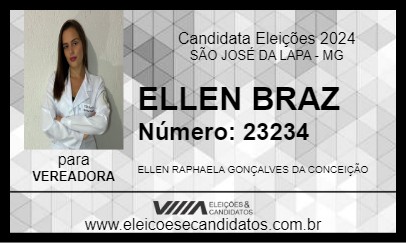 Candidato ELLEN BRAZ 2024 - SÃO JOSÉ DA LAPA - Eleições