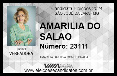 Candidato AMARILIA DO SALAO 2024 - SÃO JOSÉ DA LAPA - Eleições