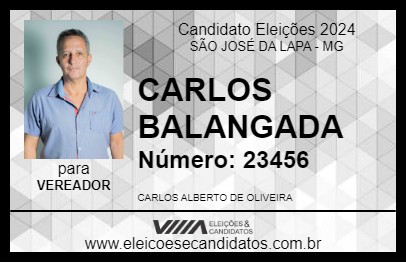 Candidato CARLOS BALANGADA 2024 - SÃO JOSÉ DA LAPA - Eleições