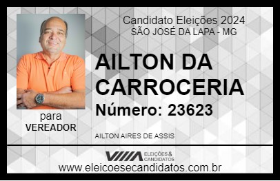 Candidato AILTON DA CARROCERIA 2024 - SÃO JOSÉ DA LAPA - Eleições