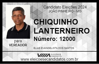 Candidato CHIQUINHO LANTERNEIRO 2024 - JOÃO PINHEIRO - Eleições