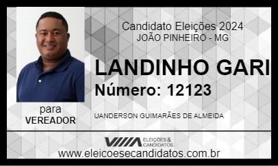 Candidato LANDINHO GARI 2024 - JOÃO PINHEIRO - Eleições