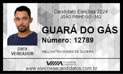 Candidato GUARÁ DO GÁS 2024 - JOÃO PINHEIRO - Eleições