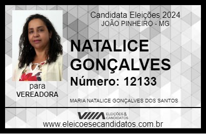 Candidato NATALICE GONÇALVES 2024 - JOÃO PINHEIRO - Eleições