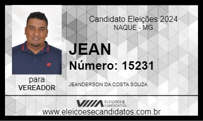 Candidato JEAN 2024 - NAQUE - Eleições