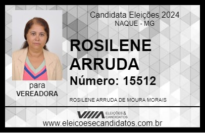 Candidato ROSILENE ARRUDA 2024 - NAQUE - Eleições