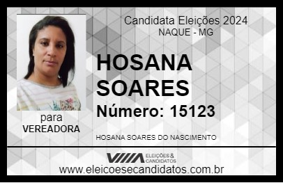 Candidato HOSANA SOARES 2024 - NAQUE - Eleições