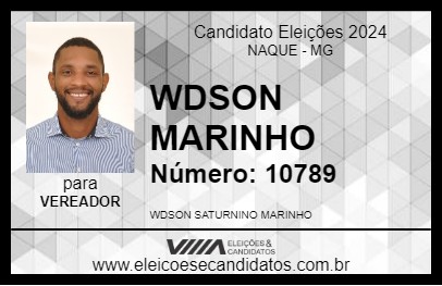 Candidato WDSON MARINHO 2024 - NAQUE - Eleições