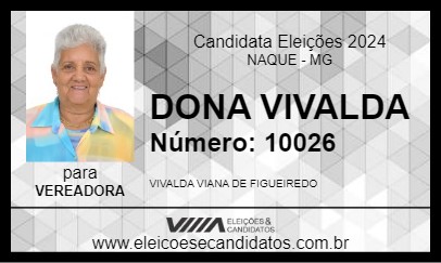 Candidato DONA VIVALDA 2024 - NAQUE - Eleições