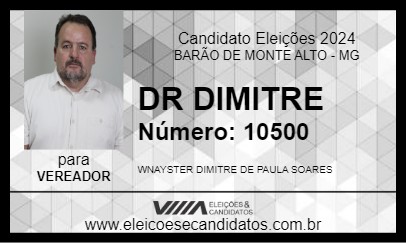 Candidato DR DIMITRE  2024 - BARÃO DE MONTE ALTO - Eleições