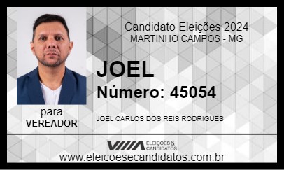 Candidato JOEL 2024 - MARTINHO CAMPOS - Eleições