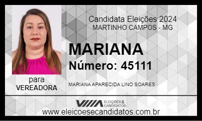 Candidato MARIANA 2024 - MARTINHO CAMPOS - Eleições