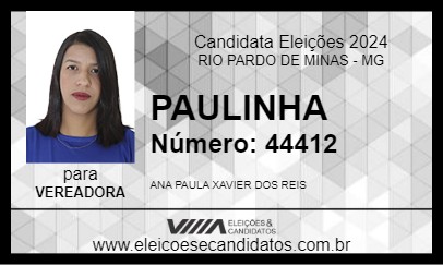 Candidato PAULINHA 2024 - RIO PARDO DE MINAS - Eleições