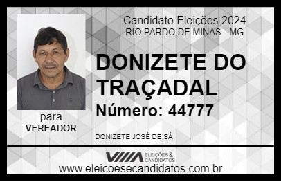 Candidato DONIZETE DO TRAÇADAL 2024 - RIO PARDO DE MINAS - Eleições