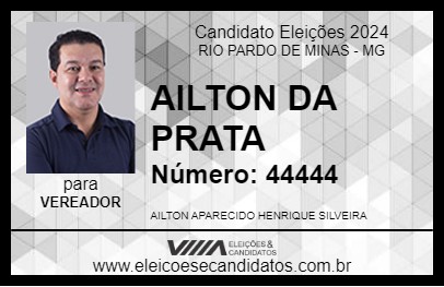 Candidato AILTON DA PRATA 2024 - RIO PARDO DE MINAS - Eleições