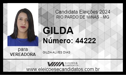 Candidato GILDA 2024 - RIO PARDO DE MINAS - Eleições